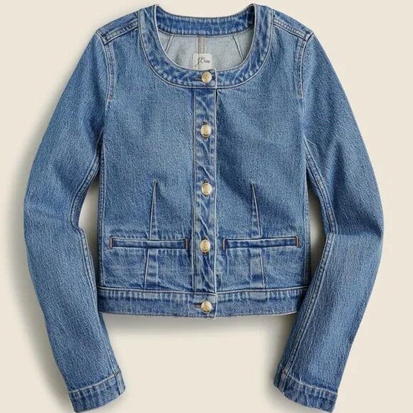 J.Crew Louisa lady jacket in denim - Picture 1 of 6